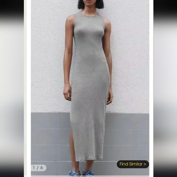 Final Touch Sage Green Sleeveless Maxi Dress With Slits On Both Sides - Picture 1 of 10